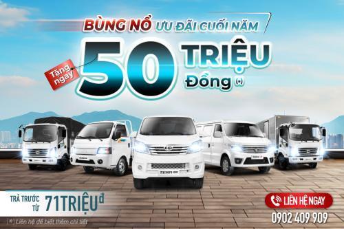 DAEHAN MOTORS BÙNG NỔ ƯU ĐÃI CUỐI NĂM CHO KHÁCH HÀNG MUA XE TERACO